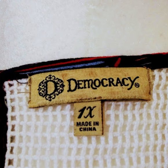DEMOCRACY*TANK TOP*SOUTHWEST DESIGN*SLEEVELESS TOP*WOMEN SIZE 1X*EUC* - Picture 6 of 7